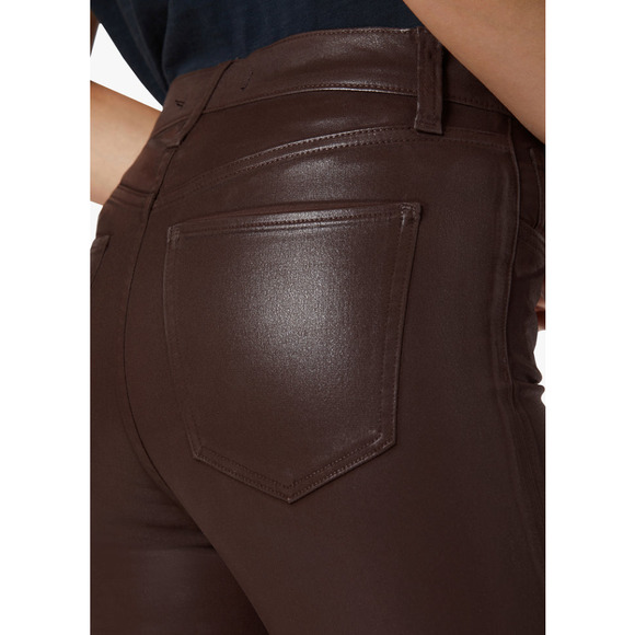 $198 MSRP JOES JEANS THE CHARLIE HIGH RISE SKINNY COATED ANKLE- DARK COCO BEAN - Picture 6 of 9